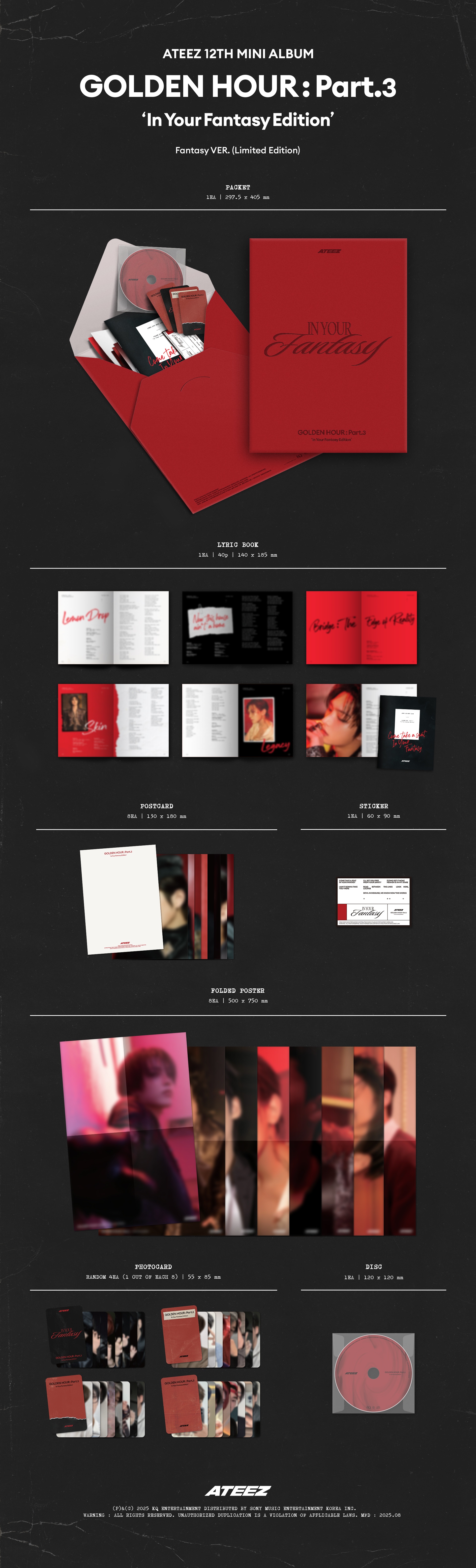ateez in your fantasy makestar コンプリート Pre Order] Ateez - Golden Hour : Part.3 - In Your Fantasy