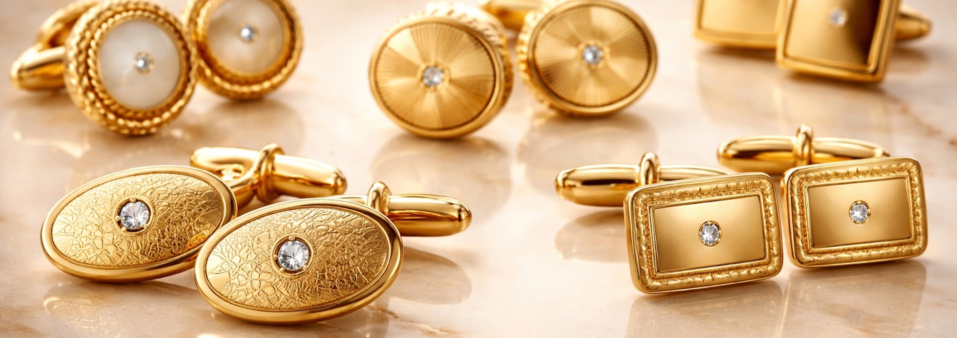 Geelgouden manchetknopen collectie