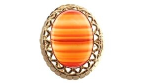 Banded agate gemstone