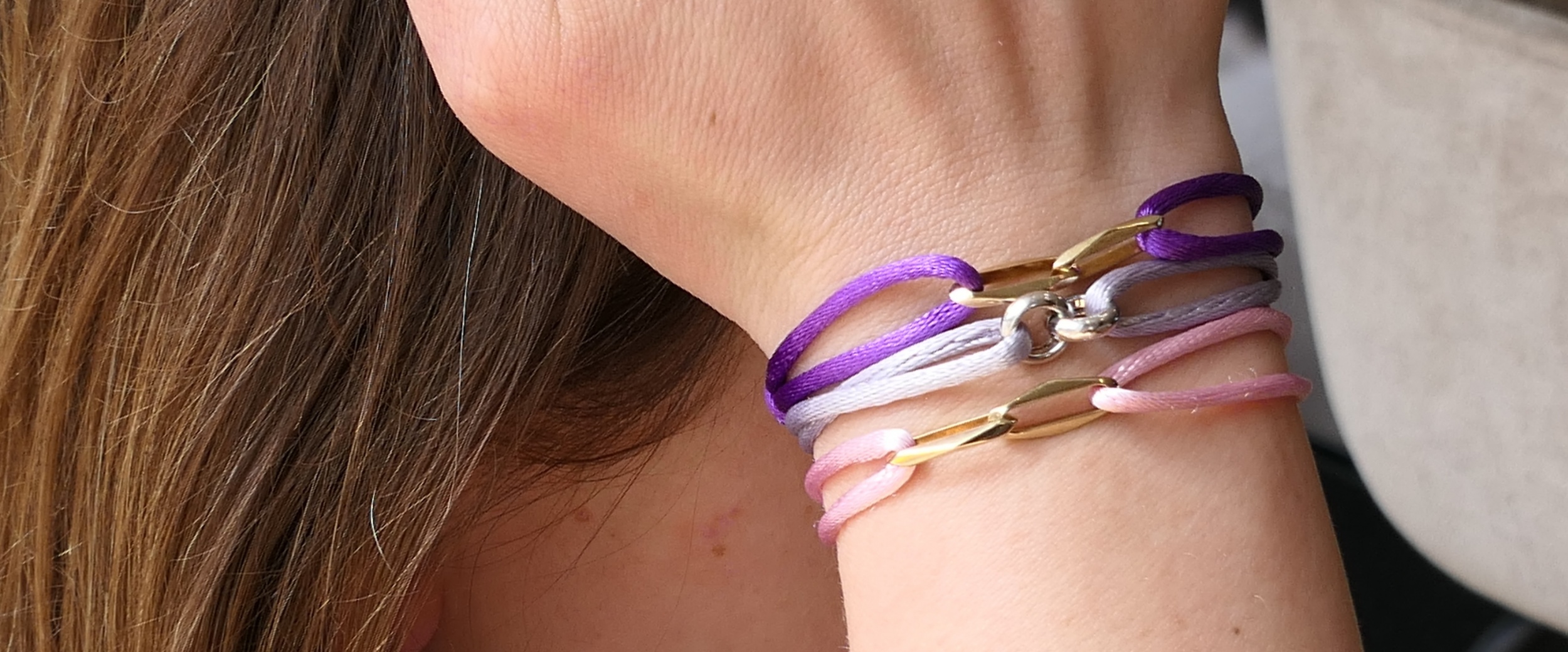 Satijnkoord armbanden van Forever knots