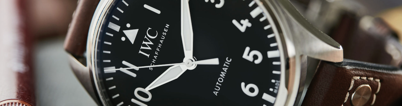 IWC horloge met leren band, horloge verkopen bij Juweelwinkel